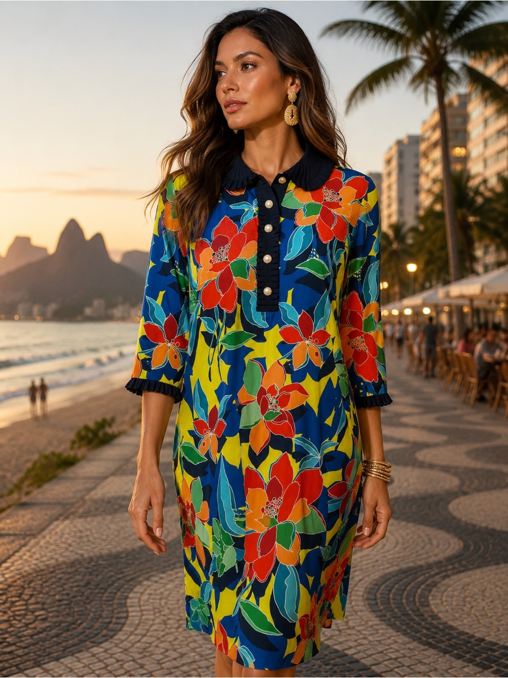 CobyCo Colorful Floral Dress ❤️💙 - Picture 15 of 15